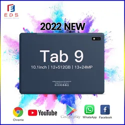 10.1 Polegada tablet tab 9 12gb ram 512gb rom tabletten 10 núcleo mesa android 11.0 gps 8800 mah duplo telefone 5g tablette pc