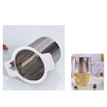 Фильтр для заварки чая, ситечко из нержавеющей стали, серебряные аксессуары, прочная мелкая сетка 5,4*6,0 см