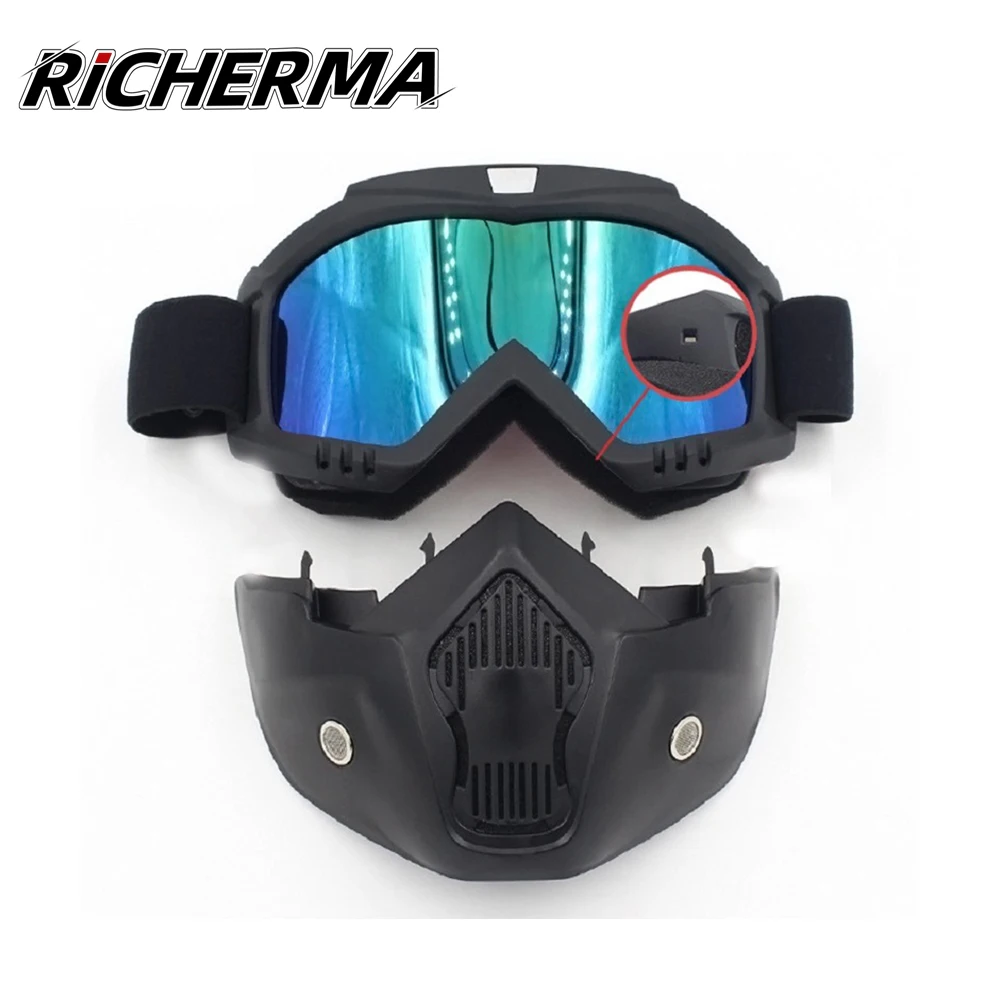 

Motorcycle Googles Mask Helmet Safety Glasses Removable Breathable Motocross Moto Protection Scooter ATV Dirt Bike Off-road