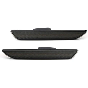 

Smoked Lens Red Full LED Rear Side Marker Light Turn Signal Light Kit for 2015-Up Ford Mustang
