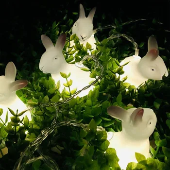 1.5M Pasen Konijn String Licht Pasen Led Lamp Paashaas Decoratieve Licht Pasen Decoratie Konijn Light Happy Pasen Decor