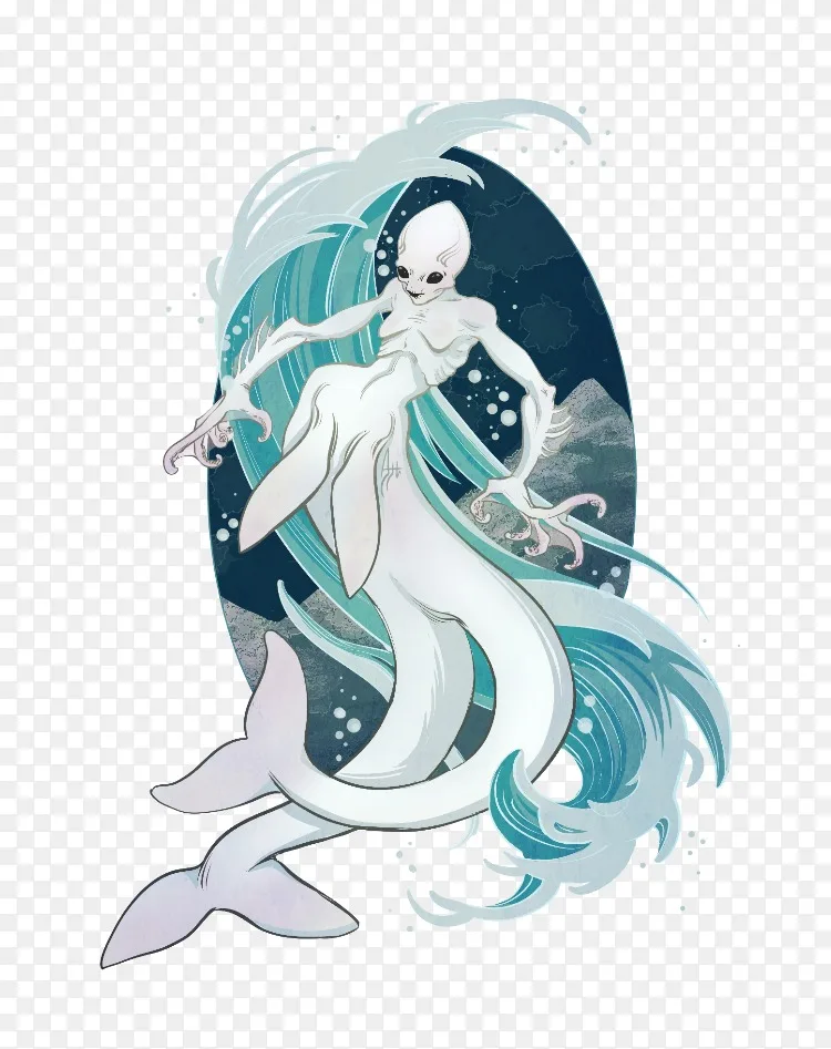 美人鱼传奇生物宁恩神话怪物-美人鱼png图片素材