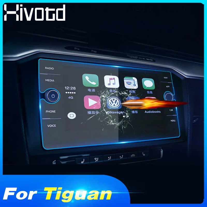 Hivotd для VW Tiguan MK2 авто интерьера наклейки Авто GPS навигация стекло протектор экрана стальная защитная пленка Стайлинга Автомобилей Аксессуары