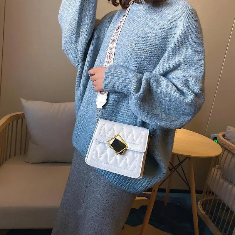 

Classic Women PU Leather Shoulder Crossbody Bag New Fashion Solid Color Messenger Retro Elegant Handbag Shoulder Bags