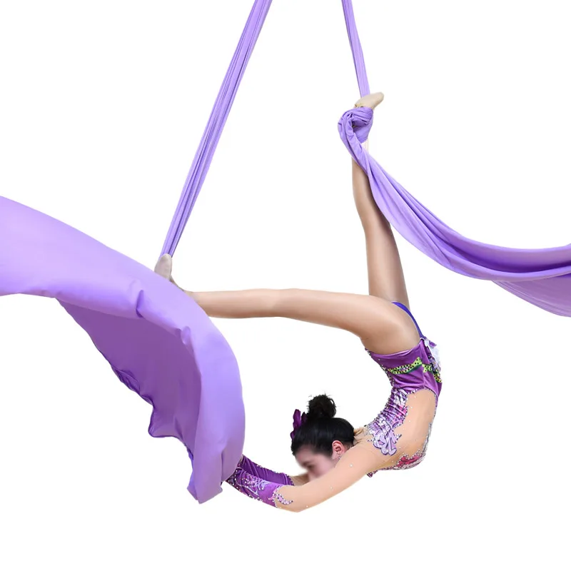 Перед фитнес 11 ярдов 10 метров yoga антенна шелк ткань для акробатической летящей танец yoga качели трапеции инверсии fly air терапии