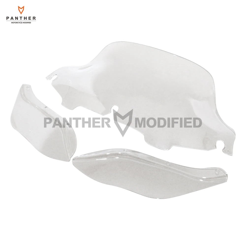 8 "Clear Moto Parabrezza Anteriore Moto Side Air Wing Carenatura Per Harley Electra Street Glide Touring 1996-2013