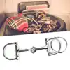D Shaped Snaffle Keychain Durable Silver D Ring Zine Alloy Horse Snaffle Bits Key Ring Key Chains Accessories 5