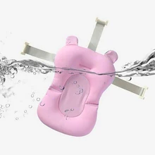 Складная Ванна для новорожденного ребенка, детский поплавок, коврик для ванной, сиденье, противоскользящая купальная сетка, кровать/стул, мультяшная детская душевая Ванна