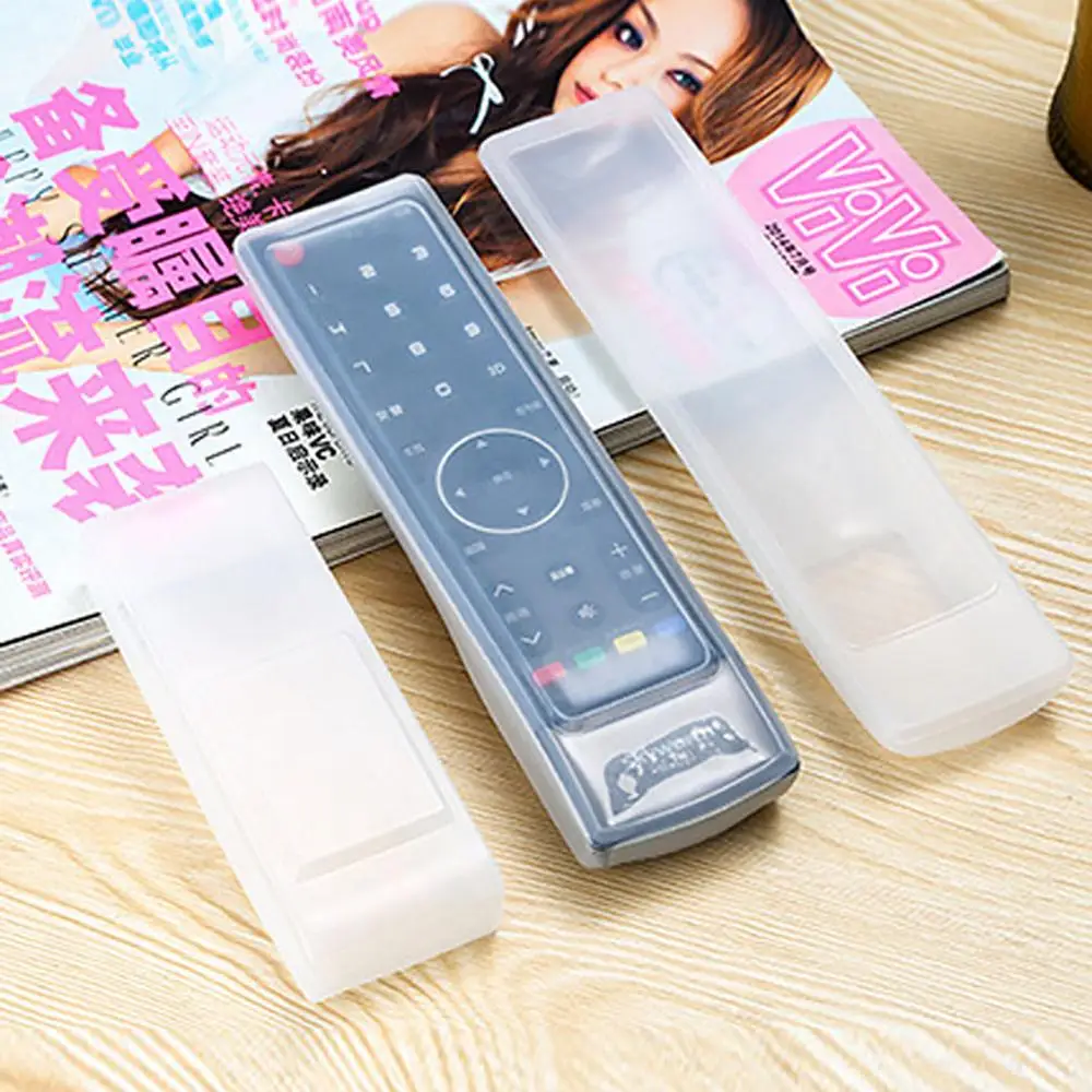 

TV Remote Control Set Waterproof Simple Dust Transparent Silicone Protective Cover Case TV Remote Control