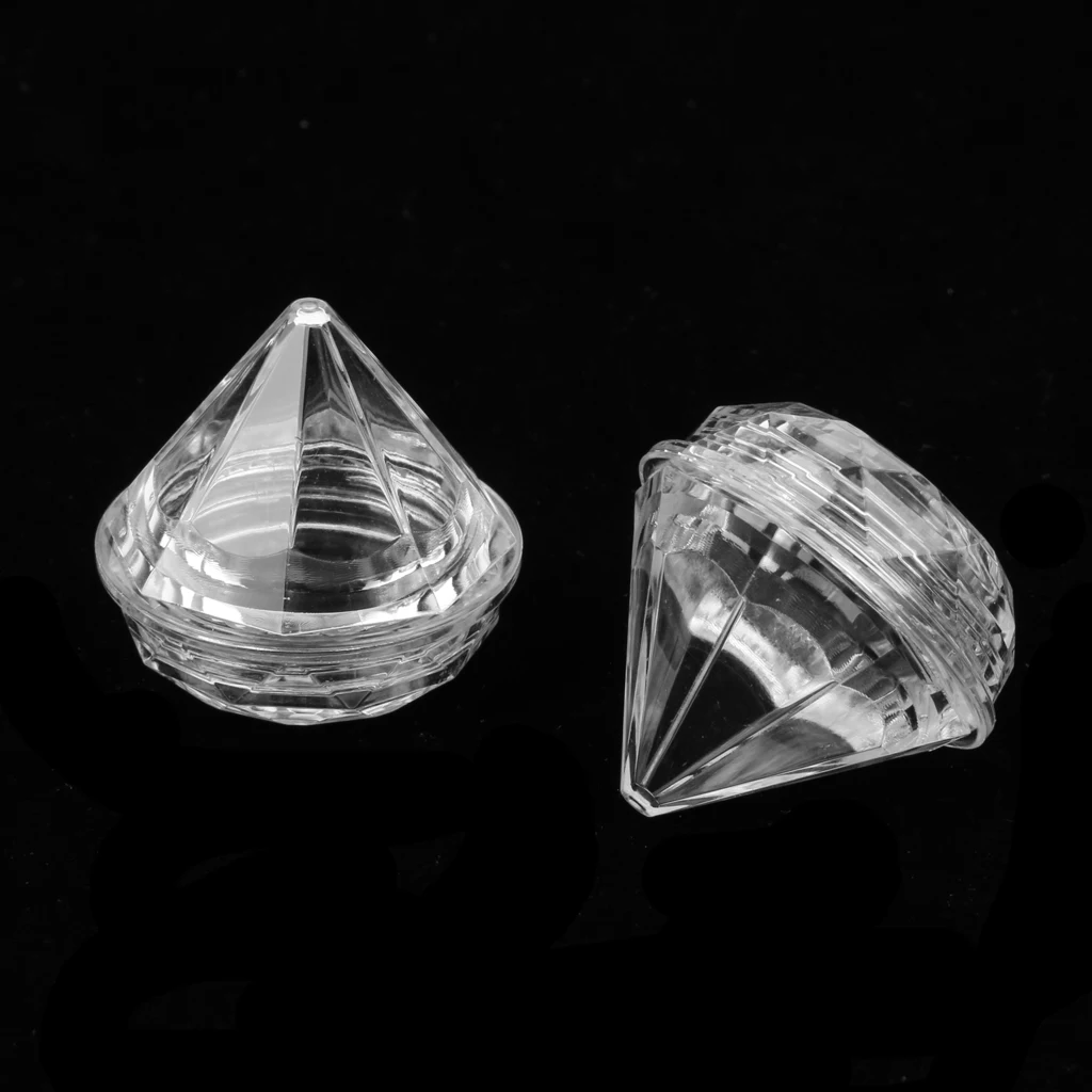 5 Gram Diamond Shaped Plastic Pot Jars, Cosmetic Containers, 10 Pack