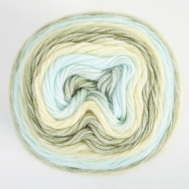 1pc Gradient Cake Line Rainbow Autumn Winter Sweater Scarf Hat Hand Knitting DIY Hook Bar Needle Medium Fine Wool Yarn 100g/Ball 1151