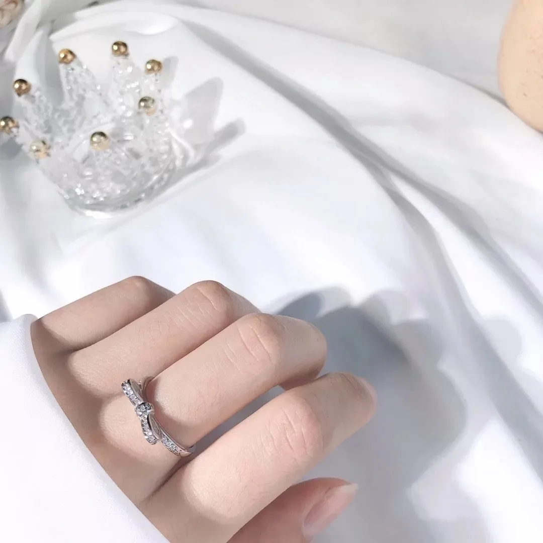Wedding Rings CUTEECO Silver Color Clear CZ Engagement Ring For Women Original Brand