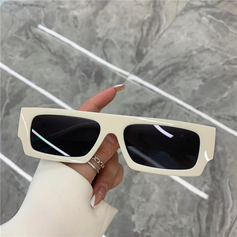 Rektangulära retro solglasögon vintage design mode unisex_voghion.com