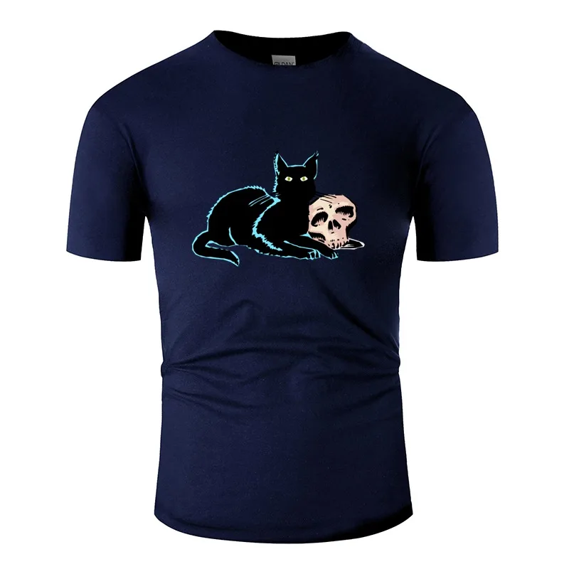 Летняя злая черная кошка. Svg футболка для мужчин &quotкомикс&quot короткий рукав