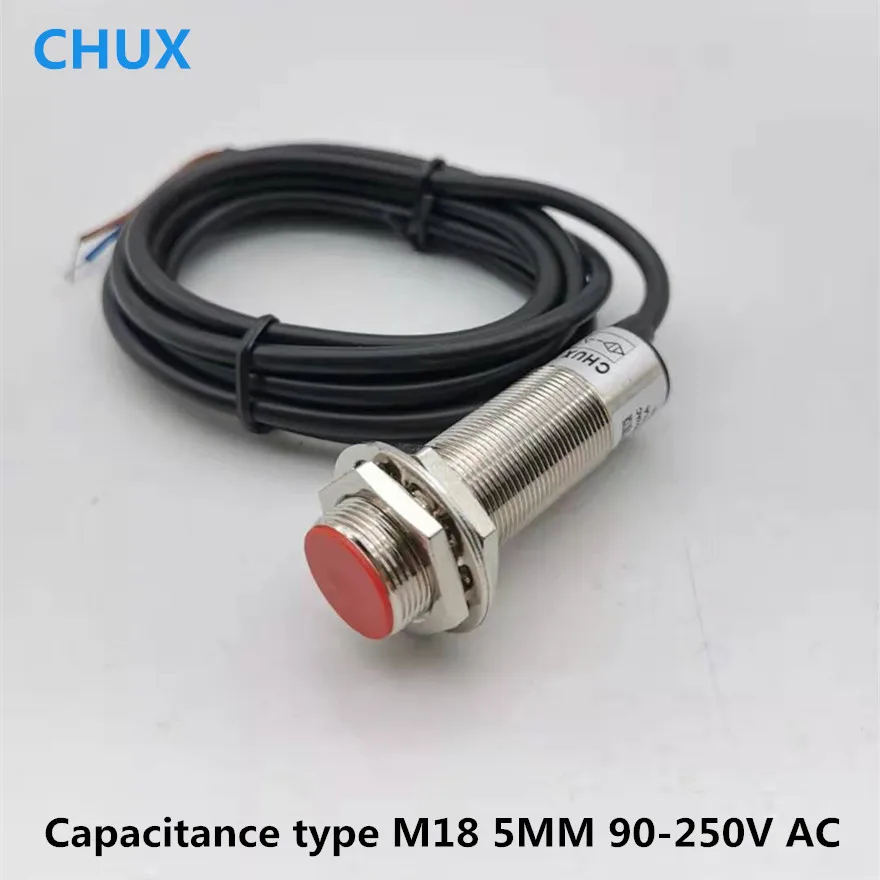 

CHUX Capacitive Proximity Sensor Switch AC M18 Flush Type 5mm Detect Distance CM18-5-ACA/ACB NO/NC Liquid Level Sensors