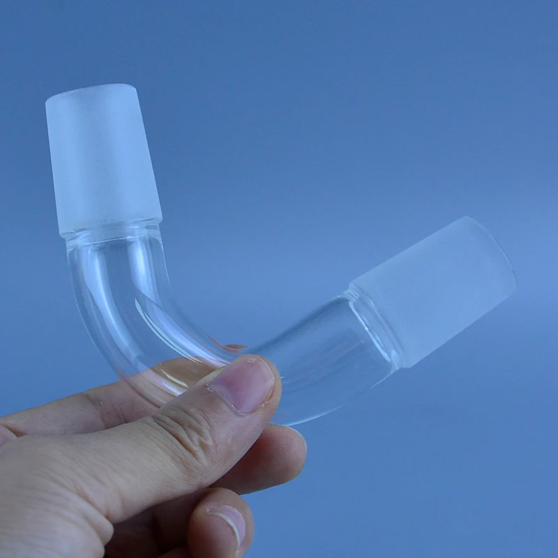 Glass Distillation adapter,Distilling Head,75 Degrees bend Standard Ground Mouth.Standard mouth 24/29,Used for distillation unit