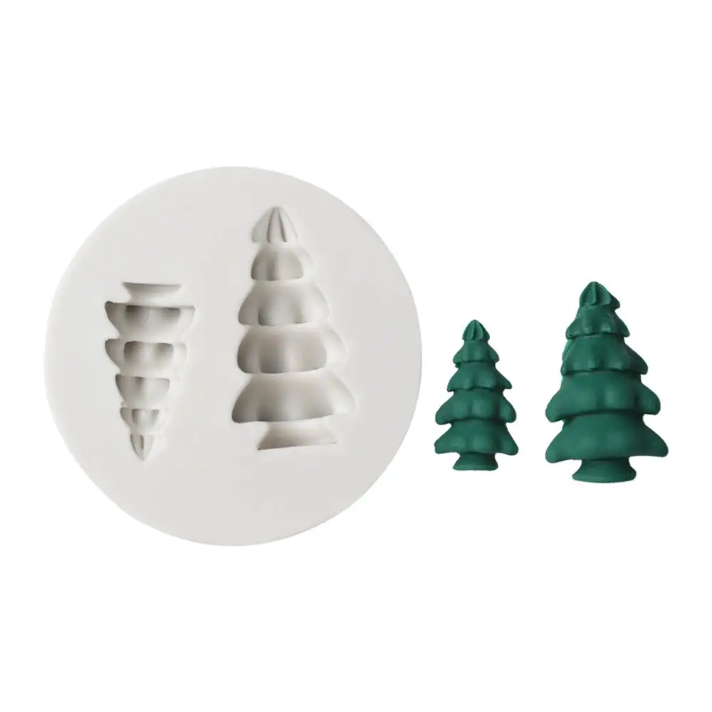 

Christmas Tree Silicone mold fondant cake decorating tools chocolate European Relief Silicone Mold Fondant Mold