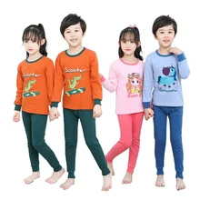 Осенне-зимние детские пижамные комплекты с длинными рукавами и героями мультфильмов; комплект одежды для сна для девочек; детские пижамы; домашняя одежда для мальчиков