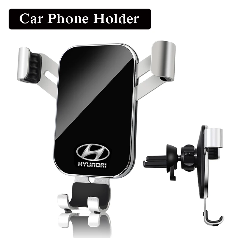 1Pcs Car Air Vent Stand Phone Gravity Bracket Accessories For Hyundai Accent Azera I10 I20 I30 I40 IX20 IX35 Elantra GDI | Аксессуары