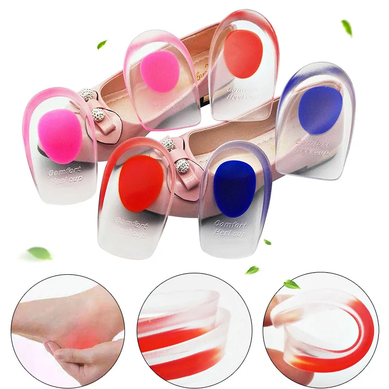 

Silicone Gel Heel Cushion Insoles Men Women Support Shoe Pad Relief Foot Pain Soft Inserts Foot Pain Protectors High Heel Insert
