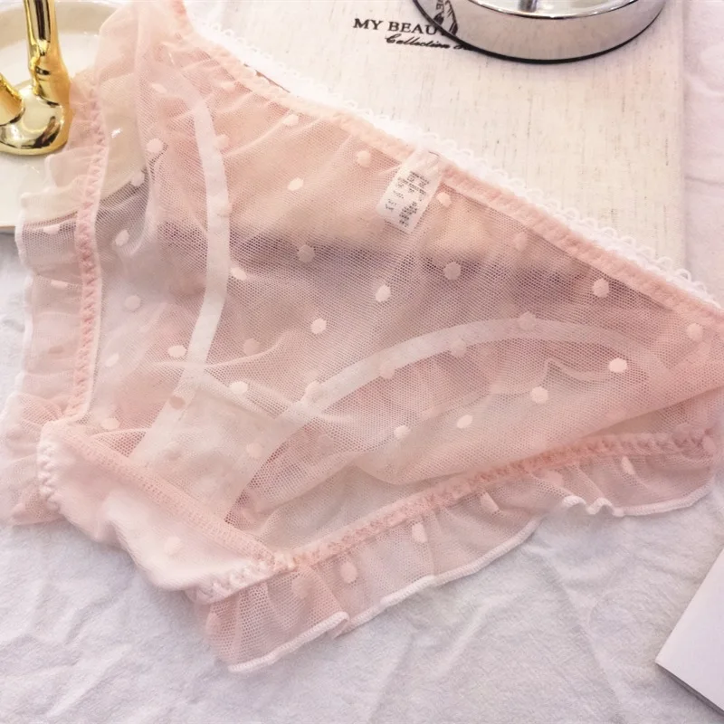 

Thin Transparent Sexy Hot Voile Knicker Women's with Holes Bag Arm Sexy Low-Rise in Women's Triangular Thin Knicker