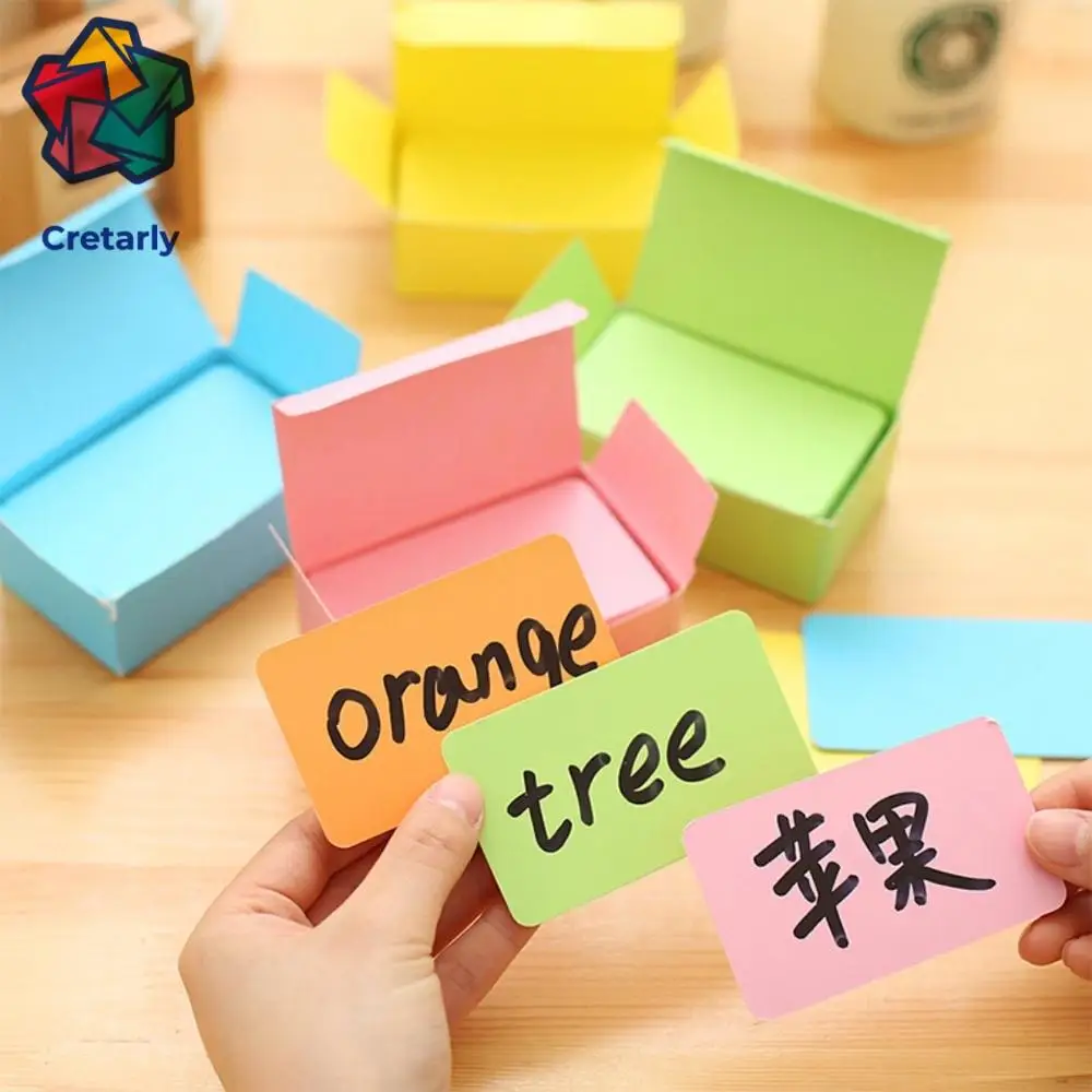 

90pcs/lot Pure Color Cards Creative Mini Kawaii Memo Pads Kraft Paper DIY Multi-function Note Message Card Gift Postcards
