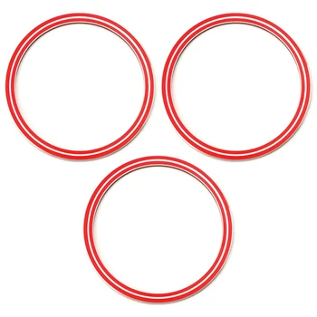 

3Pc Red AC Control Outer Ring Covers for Subaru WRX, STI, Impreza, Forester, XV Crosstrek