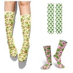 Fashion Funny Mens Socks Hip Hop Harajuku Novelty Men Women Sock Ladies Cartoon Print Frog Pattern Tube Socks Kawaii