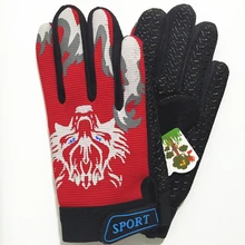 Новые спортивные перчатки для детей, фитнеса, катания на коньках, велосипедных солнцезащитных перчаток для детей с рисунком волка
