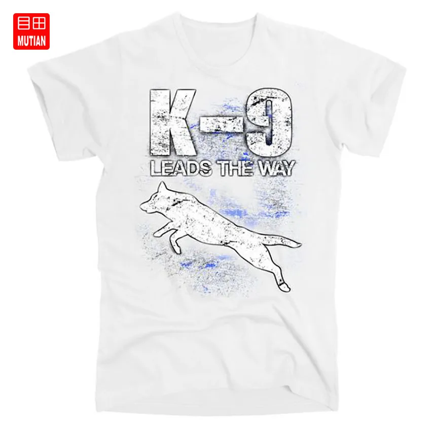 K-9 Leads The Way T-Shirt Law Enforcement Police Officer Blue Lives Matter Back the dog lover Lead k9 | Мужская одежда