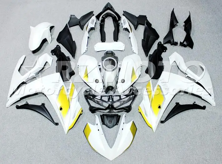 

OEM Quality New ABS Full Fairings kit for YAMAHA YZF-R3 14 15 16 YZF-R25 R3 R25 2014 2015 2016 2017 Body set Golden white