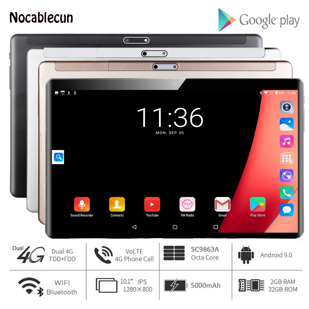 Новый планшетный ПК 10 1 дюймов Android 9 0 планшеты Восьмиядерный Google Play 3g 4g LTE