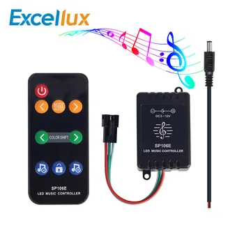 

SP106E 9keys LED Music Controller for WS2811/WS2812B/6812/1903/6803 Magic LED digital music controller with 5 kinds of patterns