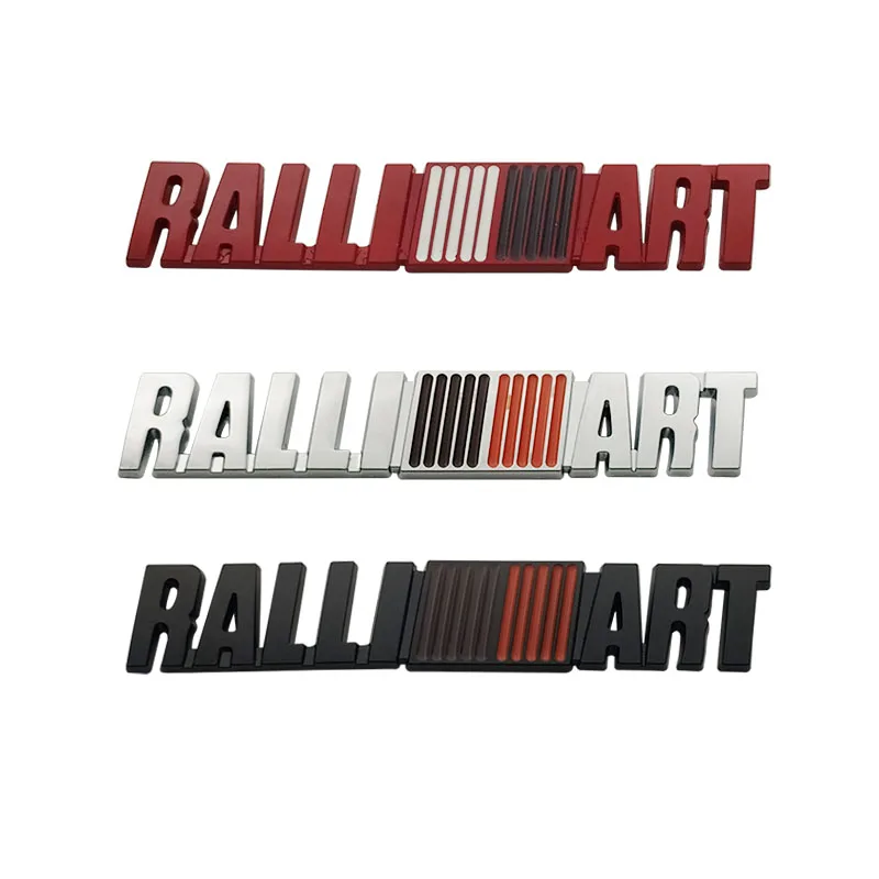 

Car Styling 3D Metal RALLI ART Sticker Emblem Badge For Mitsubishi RALLI ART Lancer 9 10 Asx Outlander Pajero L200 accessories