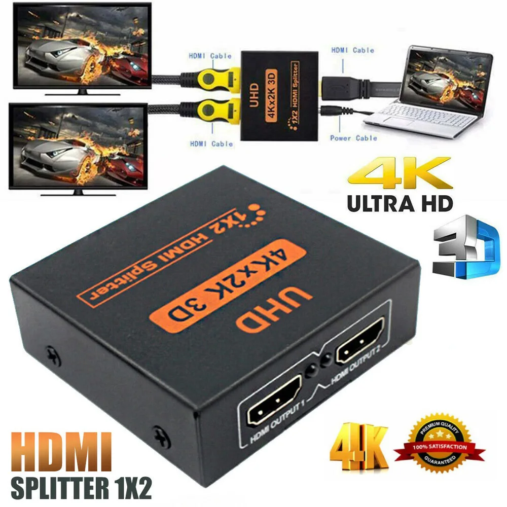 3D 4K* 2K Full HD 1080P Переходник HDMI разветвитель 1*4/1*2 порт концентратор повторитель усилитель