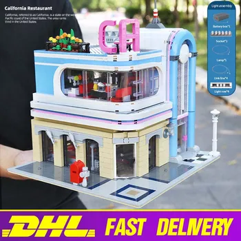 

MOULD KING Creative Streetview Building Blocks Compatible with Downtown Diner California 15037 Model DIY Brick Toy Birthday Gift