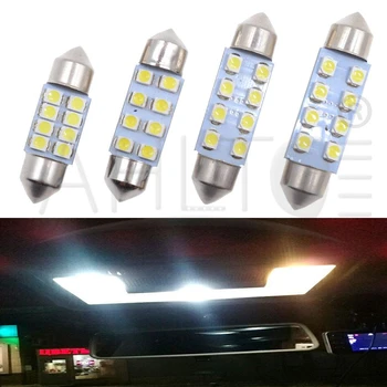 

10pcs 31mm 36mm 39mm 41mm White DC 12V 3528 1210 Car Light 8SMD C5W Car Festoon Dome Lamp Car Reading Light Decorating Tail Bulb