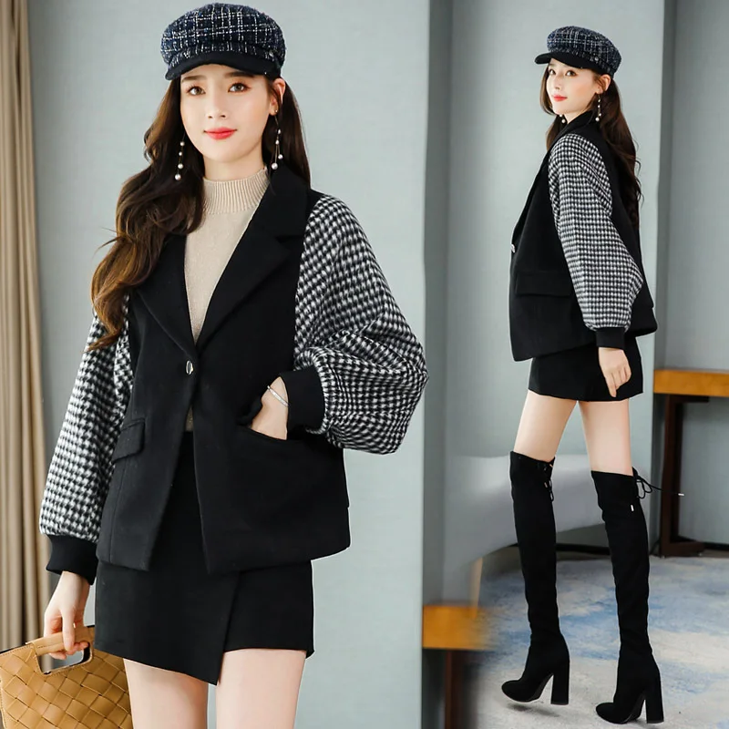 

2019 Autumn And Winter Fashion And Personality by Age Elegant Versatile by Age Commuting One-Piece Commuting Fold-down Collar Fa