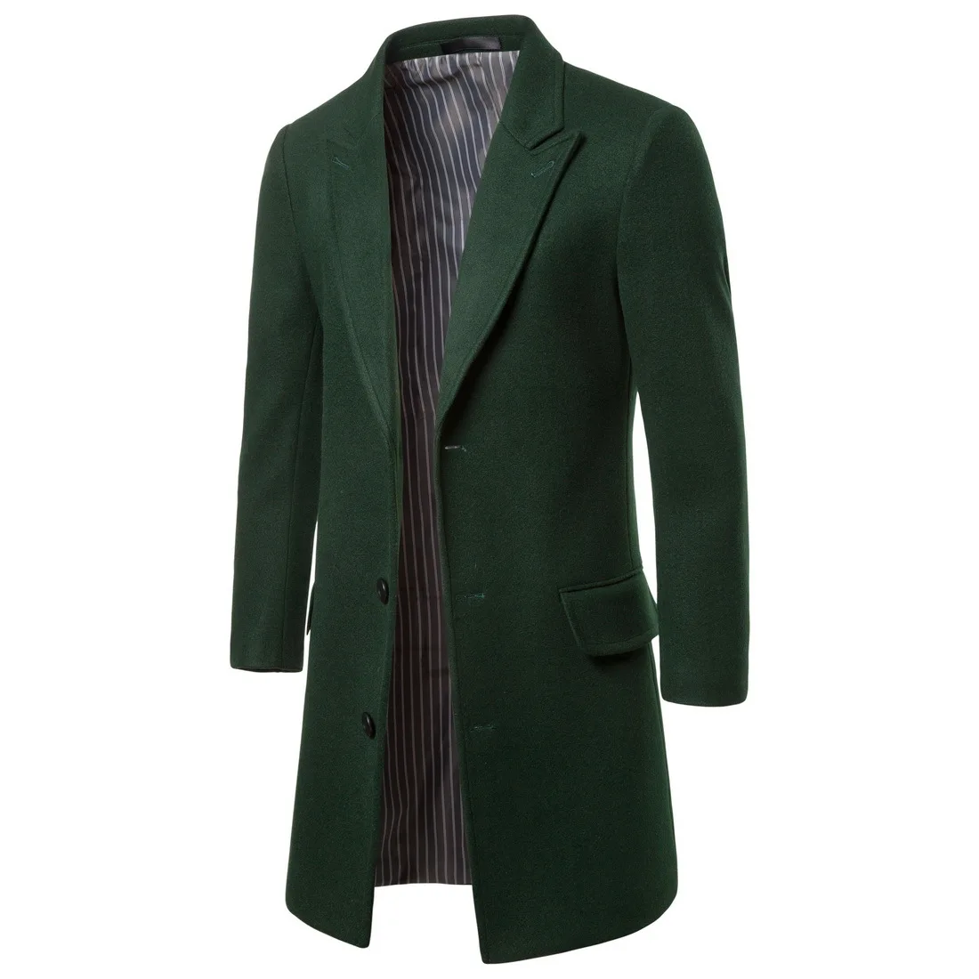 

2019 Autumn And Winter New Style Mid-length Overcoat Large Size Woolen Cloth MEN'S Coat Jj-yf602 M-6xl