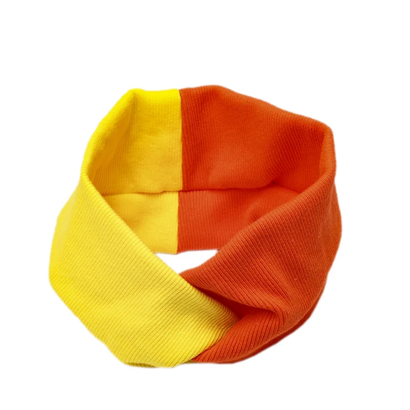 GZHilovingL Повседневная многоцветная повязка на голову из хлопка для женщин мягкие эластичные ребристые аксессуары, ленты для волос тюрбан африканские головные уборы - Цвет: yellow
