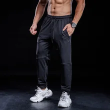Дышащие штаны для бега, Мужские штаны для фитнеса, бегунов, штаны для бега с карманами на молнии, тренировочные спортивные штаны для бега, штаны для футбола