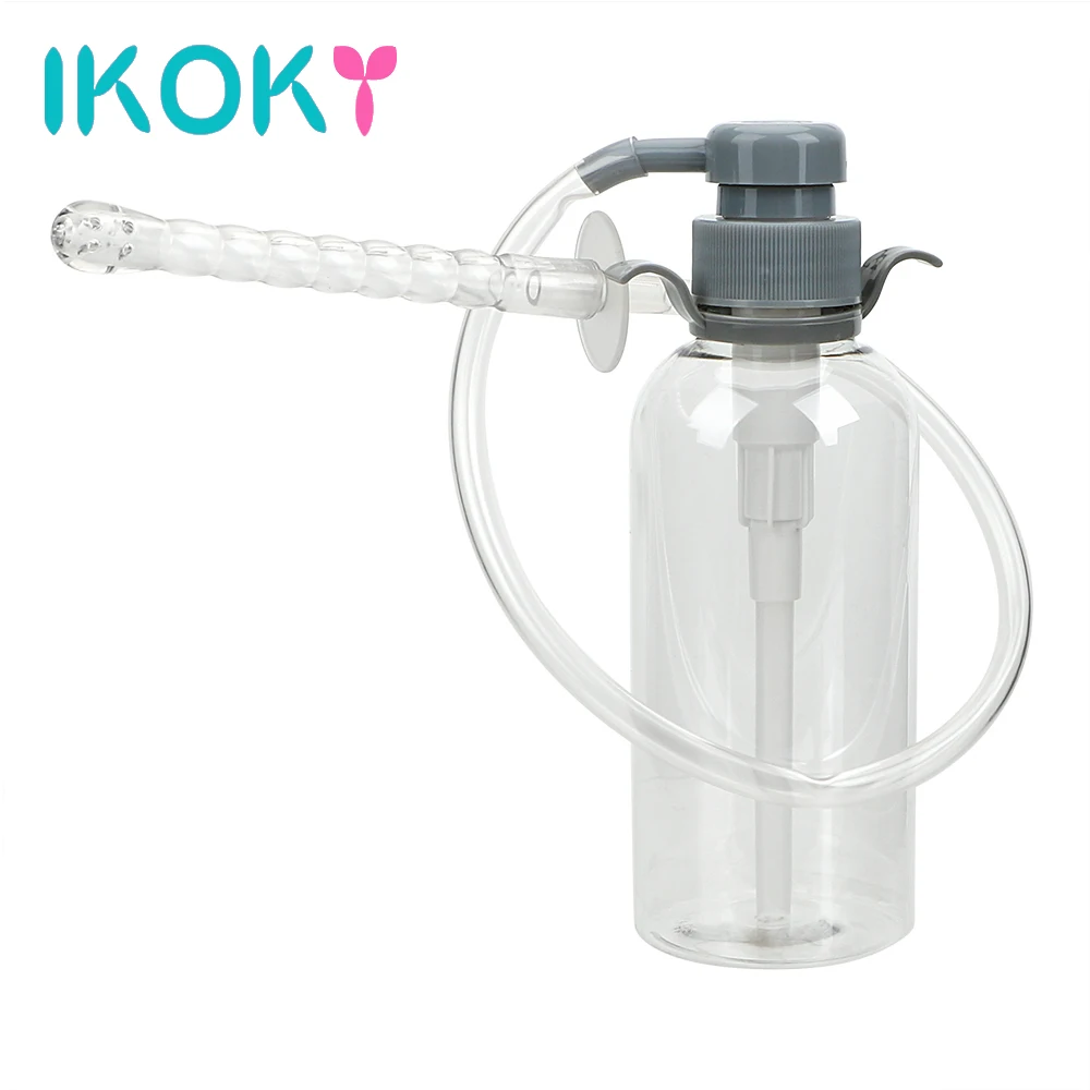 IKOKY 300mL Enema Douche Rectal Sprayer Anal Cleaner Sex Toys for Women Men Erotic Butt Vagina Cleaning Adult Products Sex Shop