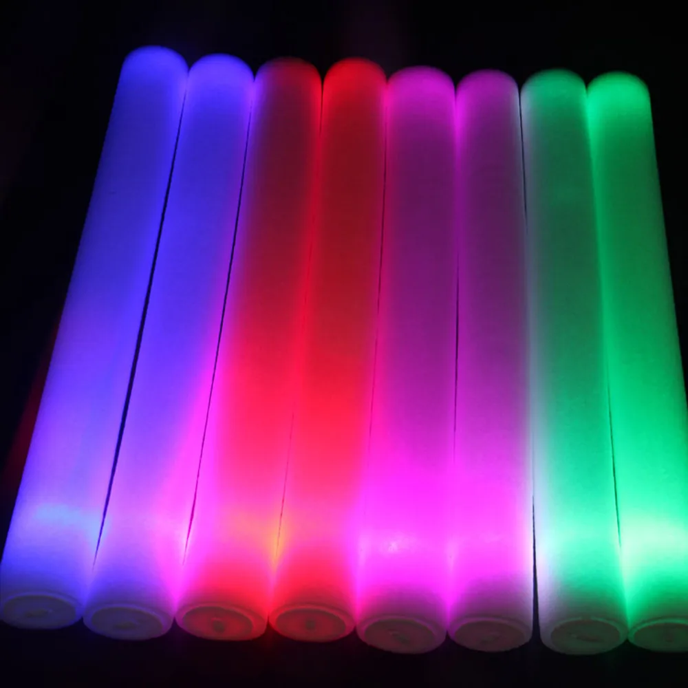 

1PCS Light Up Foam Sticks Glow Party LED Flashings Vocal Concert Reuseable Hot Light stick Drop Shipping