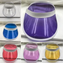 Прозрачный Пустой Топ пластиковый ПВХ Пешие прогулки шляпа козырек шапки велосипед солнцезащитный летний солнцезащитный козырек шляпа инструменты