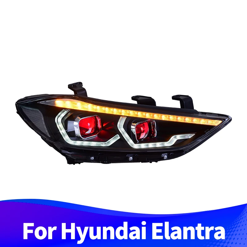 Головной светильник в сборе для Hyundai Elantra 2016-2020 Светодиодный дневной светодиодный