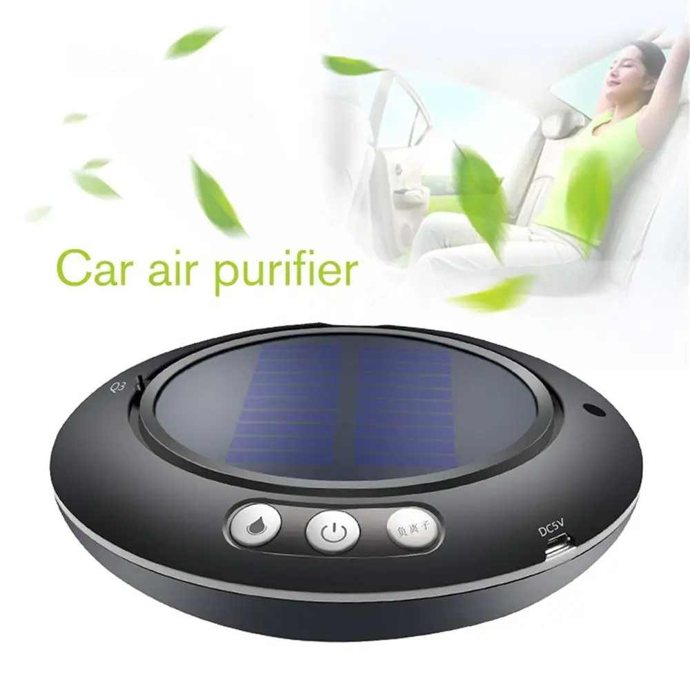 

Car Home Air Purifier Solar Car With Negative Ion Humidification Purifier Aromatherapy Oxygen Bar R-8036