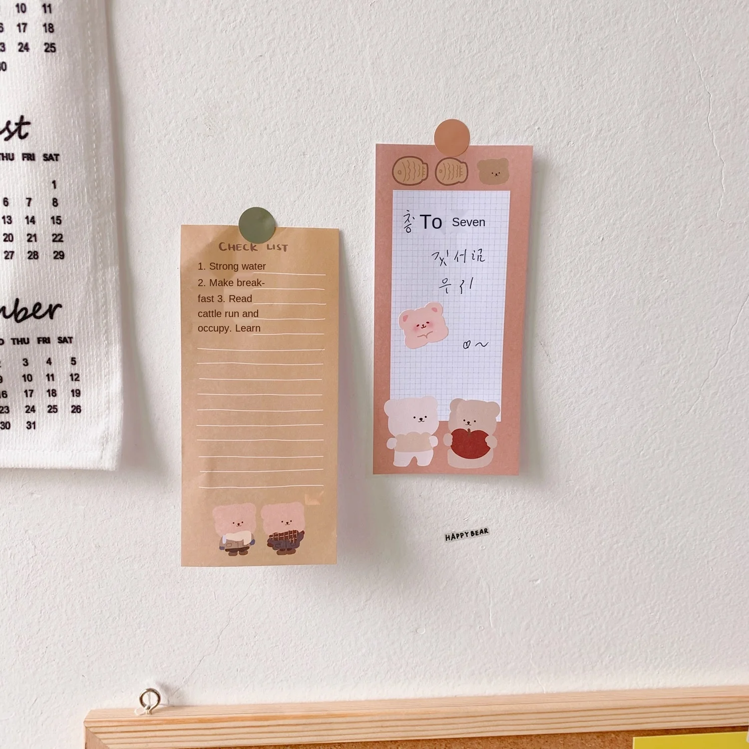 Coréia Biscoito Urso Longo Pegajoso Nota Livro Cookie Bonito Lágrima Mensagem Memorando Caderno Kawaii Estacionário 4 Bloco de notas
