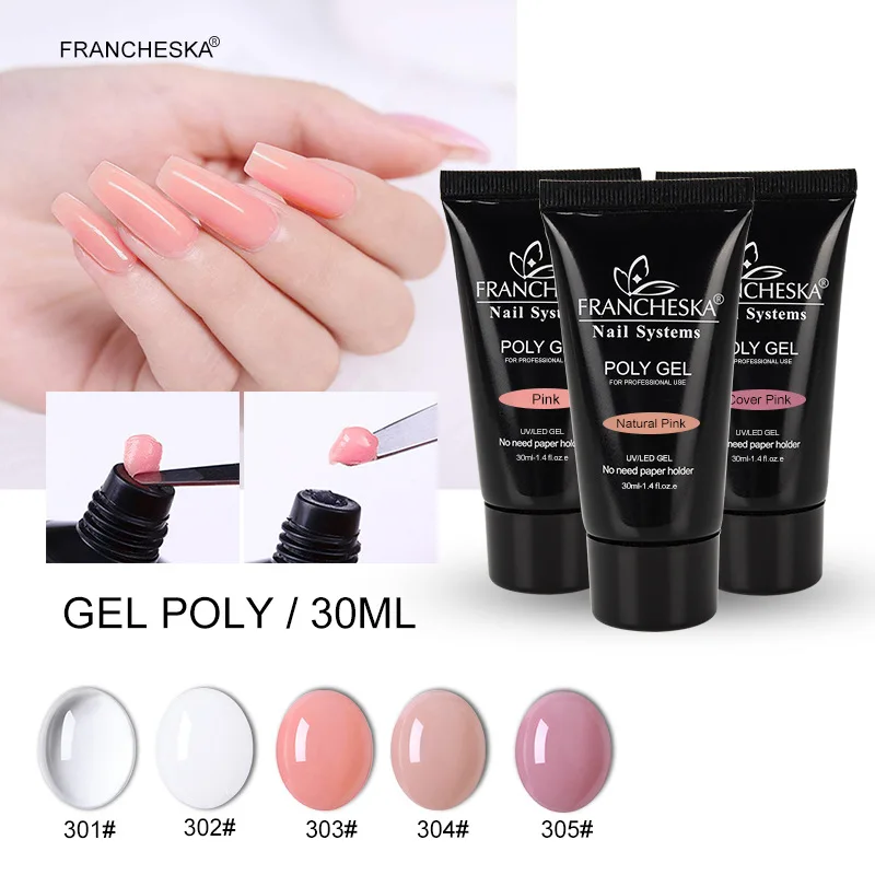 Francheska 30ml UV Nail Extension Builder Gel Poly Gel Used with Nail Tips