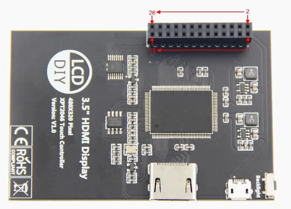 4-дюймовый USB HDMI TFT ЖК-дисплей сенсорный экран для Raspberry Pi 4 Модель B 3B+ 3B