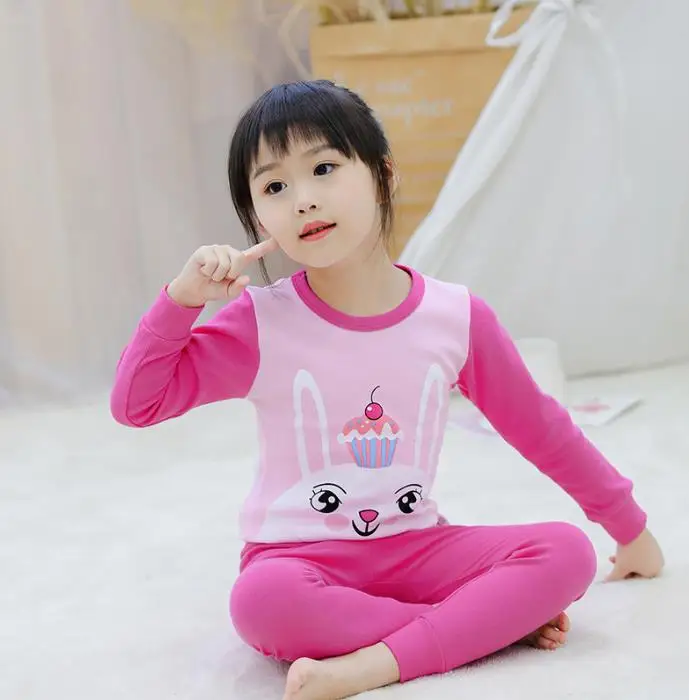 color at picture Детские пижамы для девочек и мальчиков, детская одежда, пижамный комплект, хлопковая одежда для сна, пижамы с героями мультфильмов, Детская Пижама, детская одежда для сна - Цвет: color at picture